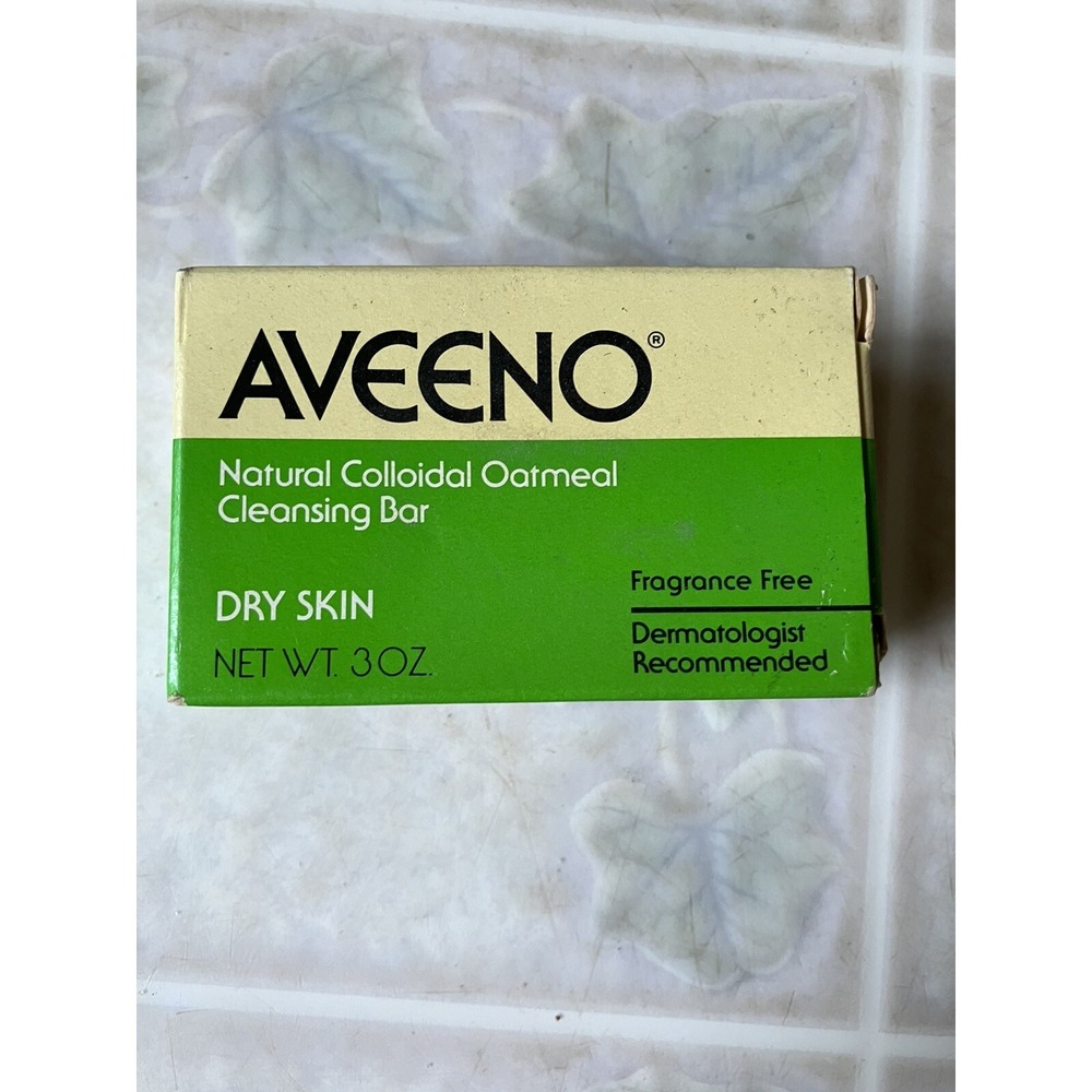 RARE NEW VTG 2 x Aveeno bar Natural Colloidal Oatmeal Cleansing Bar Aveeno 1980s